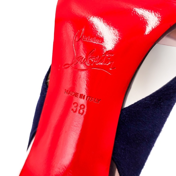 Christian Louboutin Purple Suede Python Pumps Heels EU 38 - Picture 8 of 9